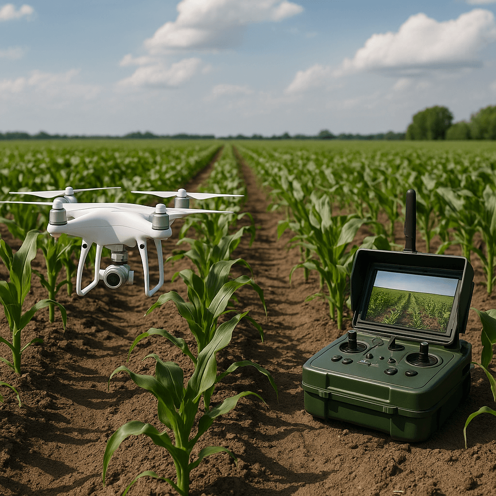 Photograph of Agricultural Monitoring & Surveying automation in a modern industrial facility