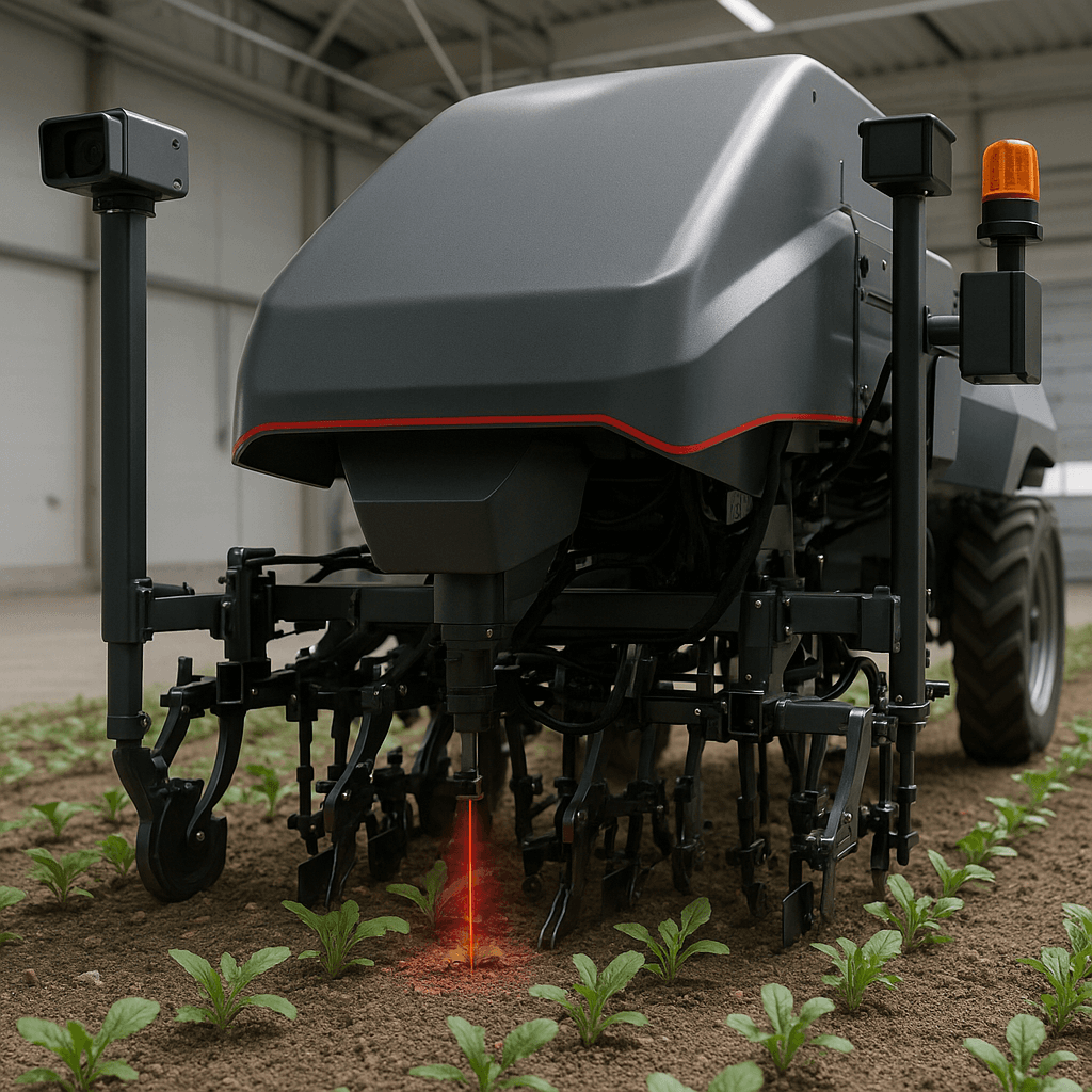 Photograph of Weed Controlling automation in a modern industrial facility