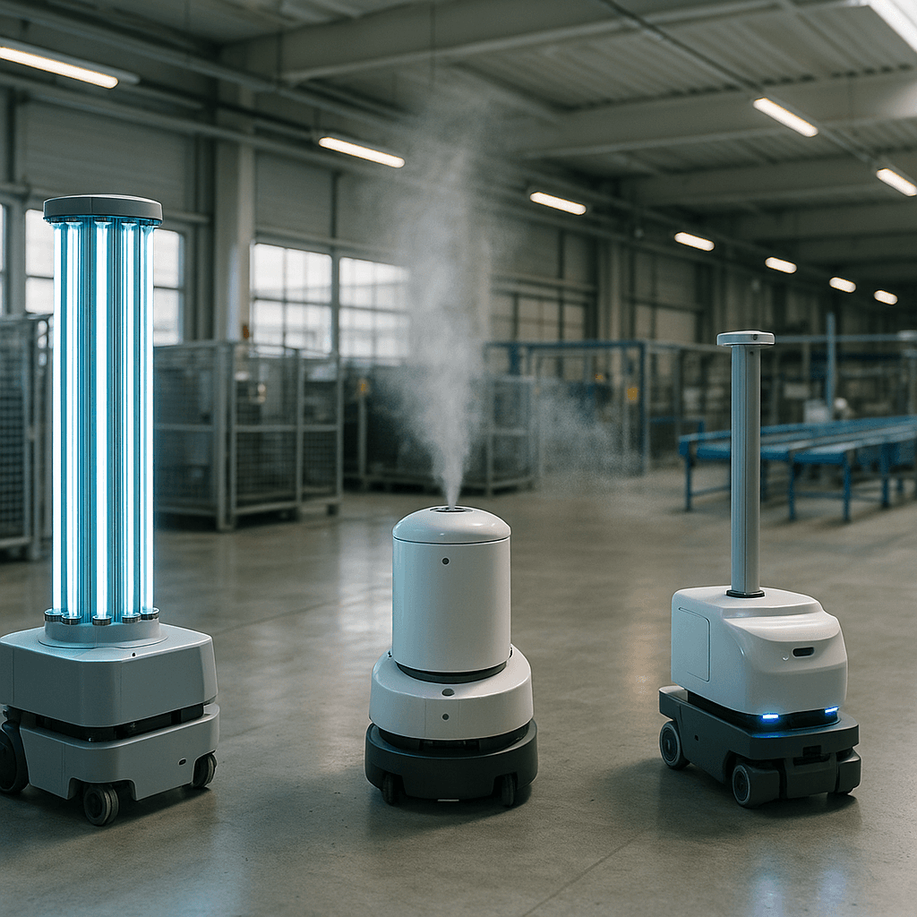 Photograph of Area Disinfection automation in a modern industrial facility