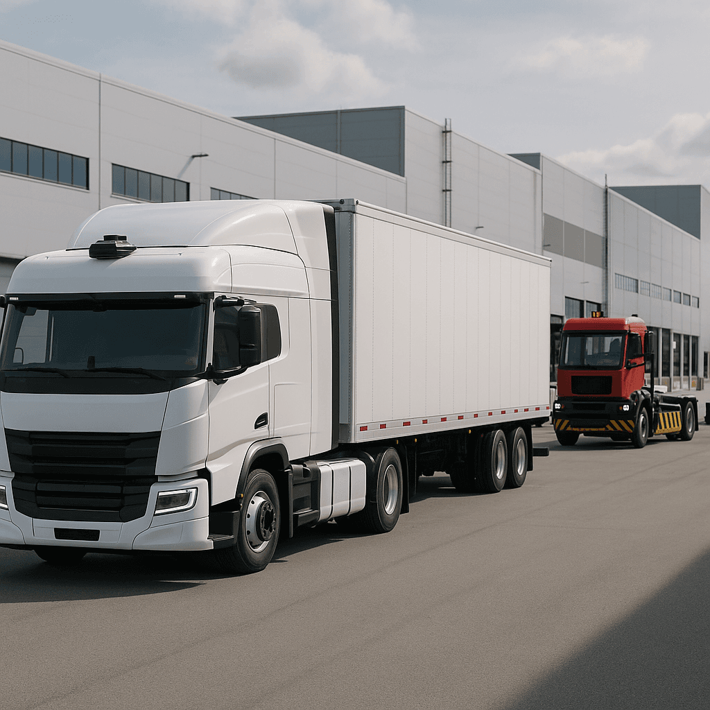 Photograph of Freight Transport automation in a modern industrial facility