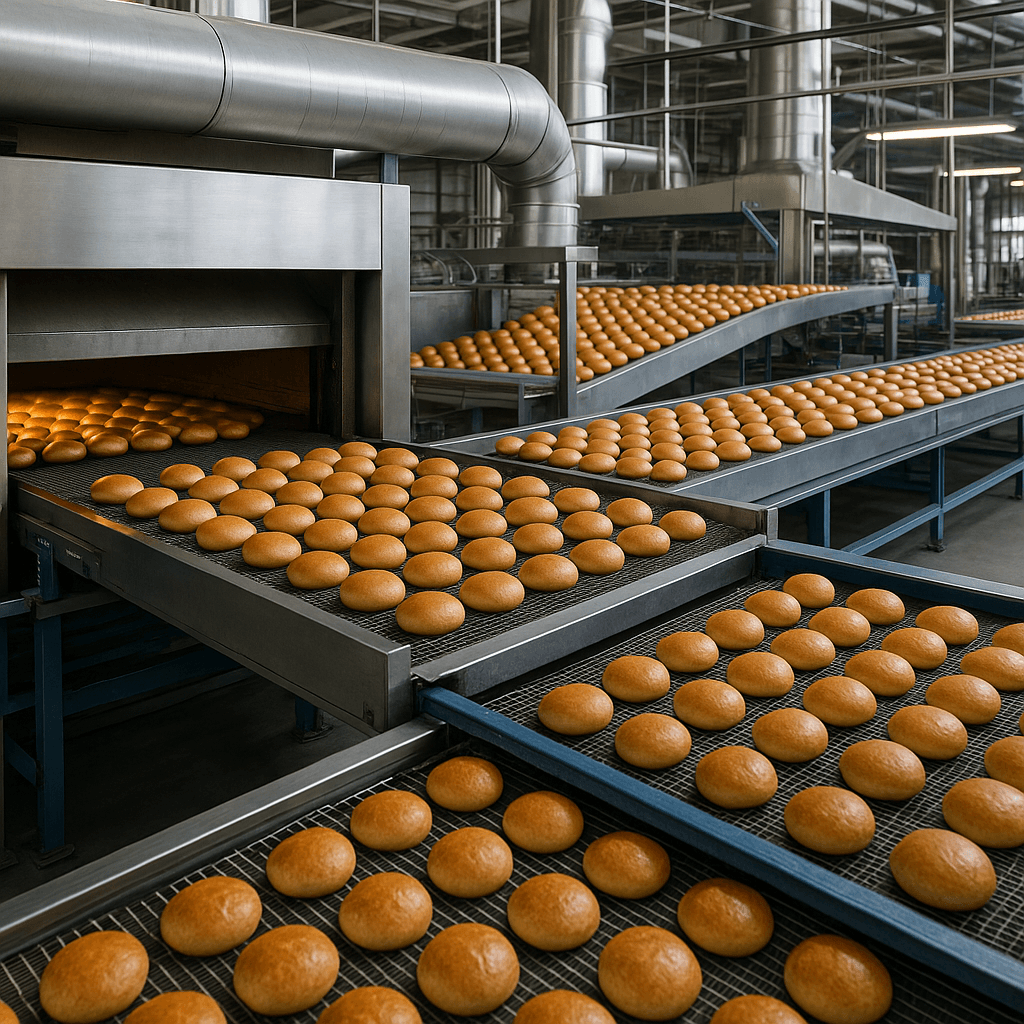 Photograph of Baking & Heat Treating automation in a modern industrial facility