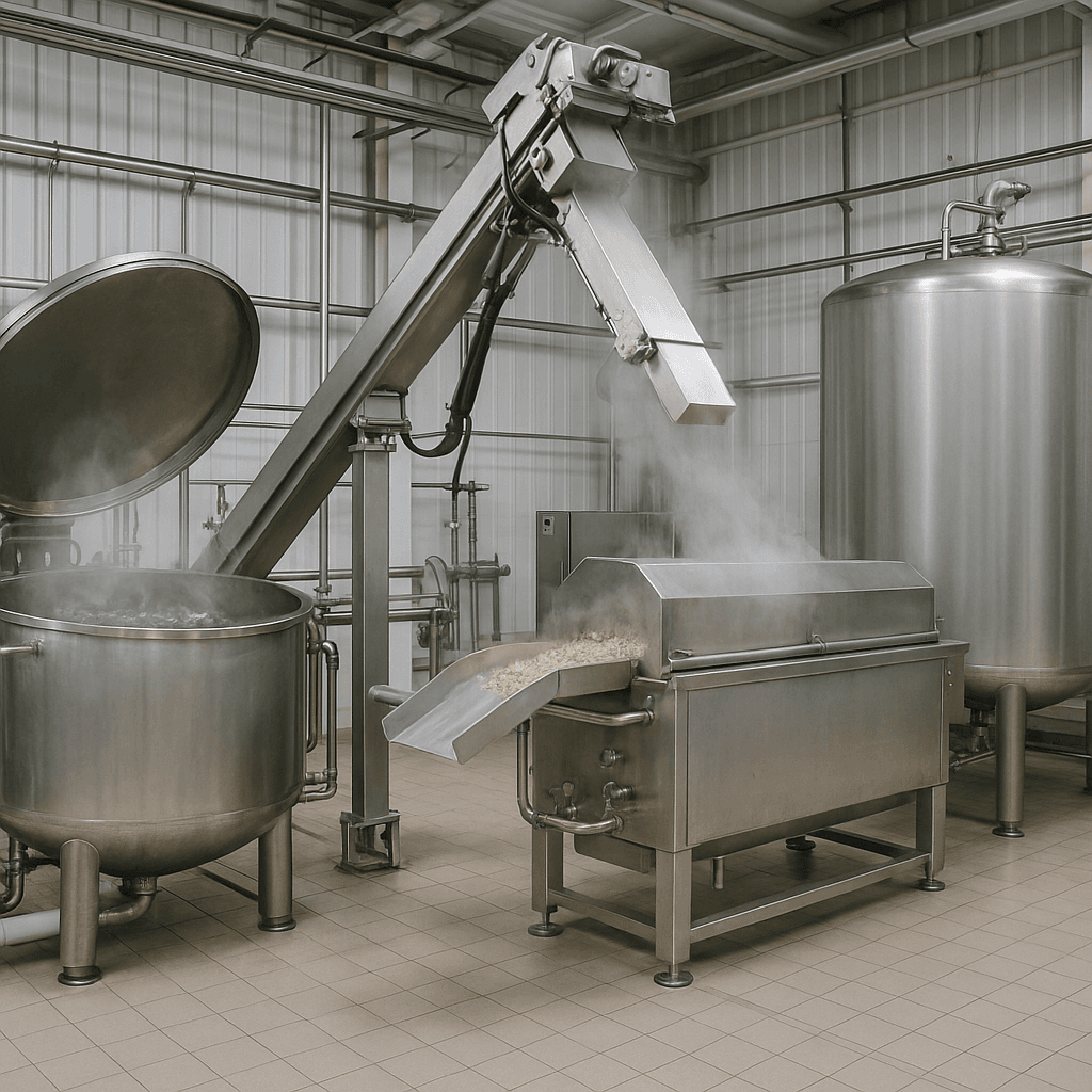 Photograph of Boiling & Heat Treating automation in a modern industrial facility