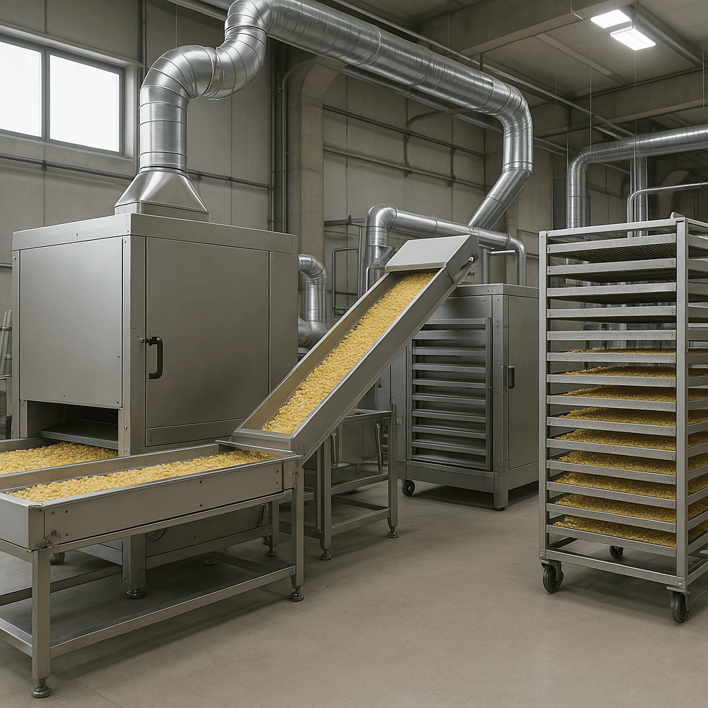 Photograph of Drying automation in a modern industrial facility