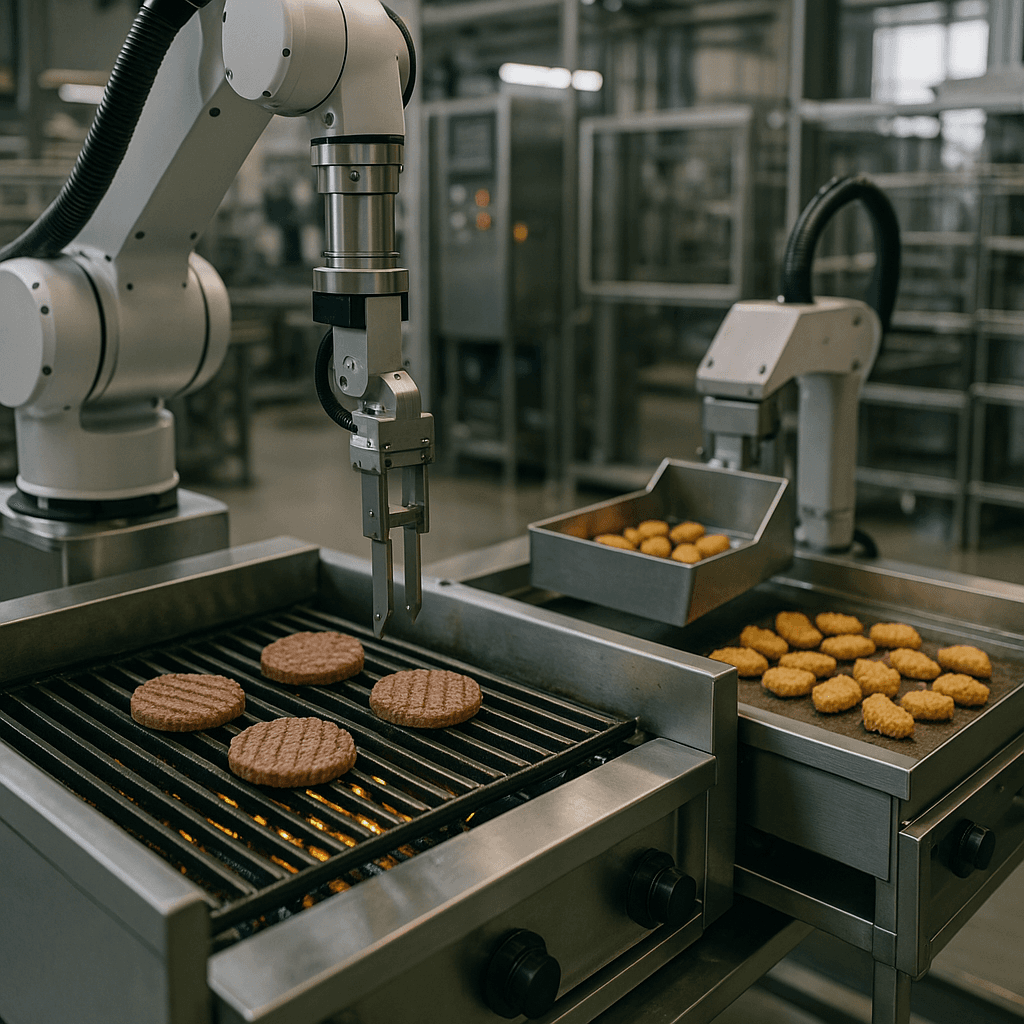 Photograph of Grilling & Frying automation in a modern industrial facility