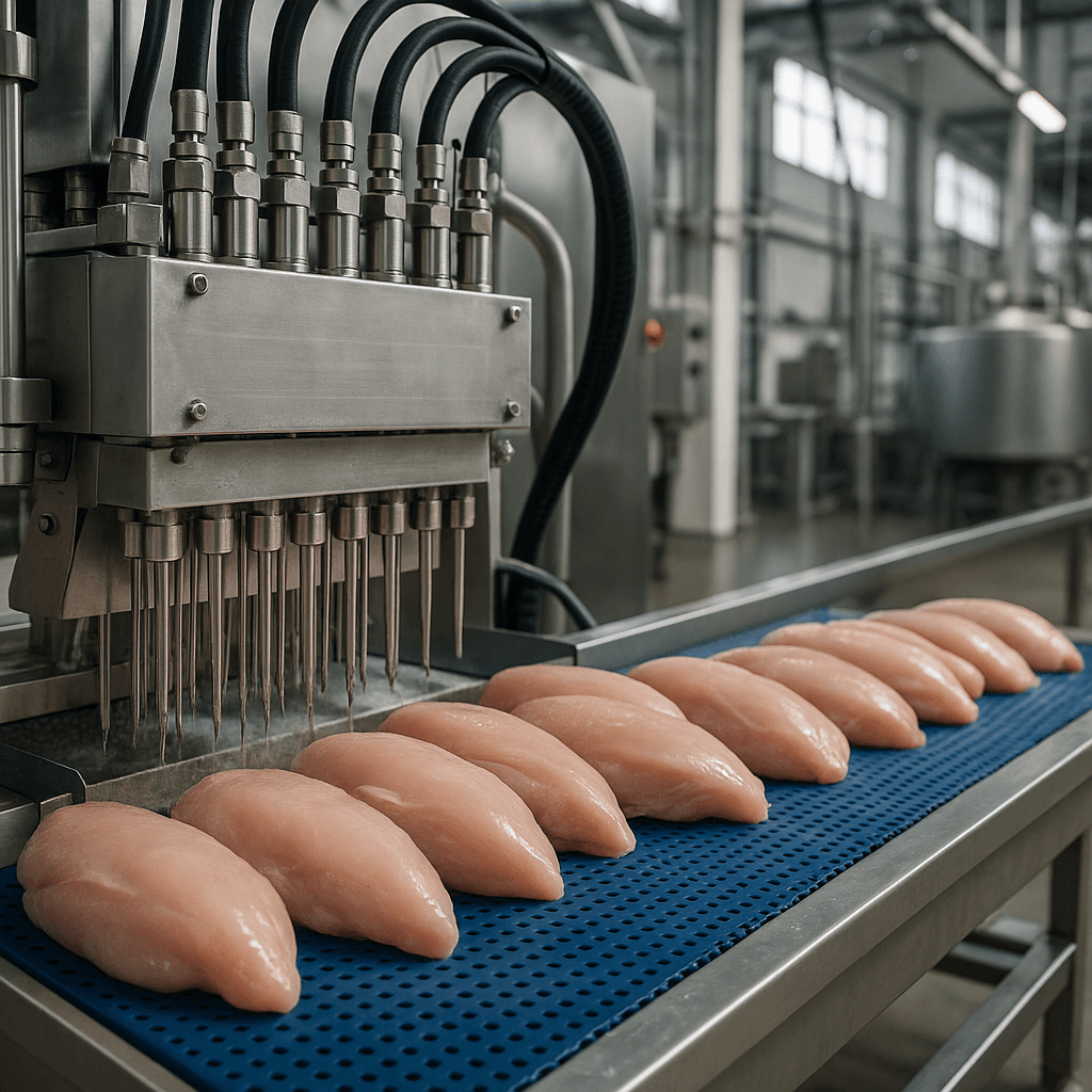Photograph of Plumping automation in a modern industrial facility