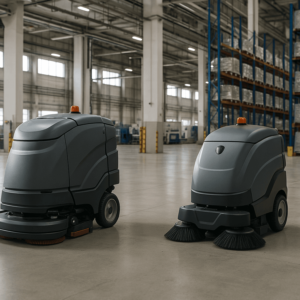 Photograph of Floor Cleaning automation in a modern industrial facility