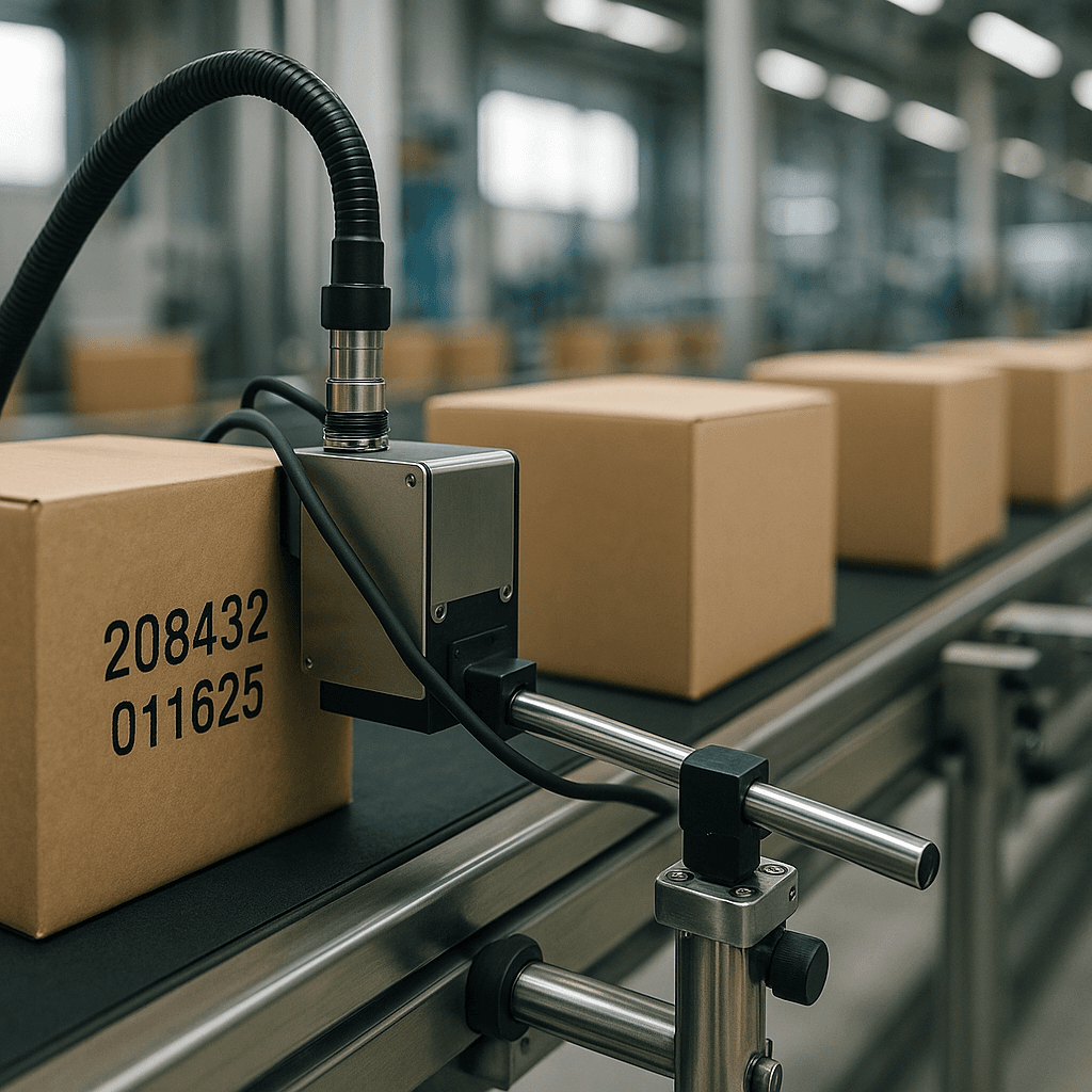 Photograph of Printing automation in a modern industrial facility