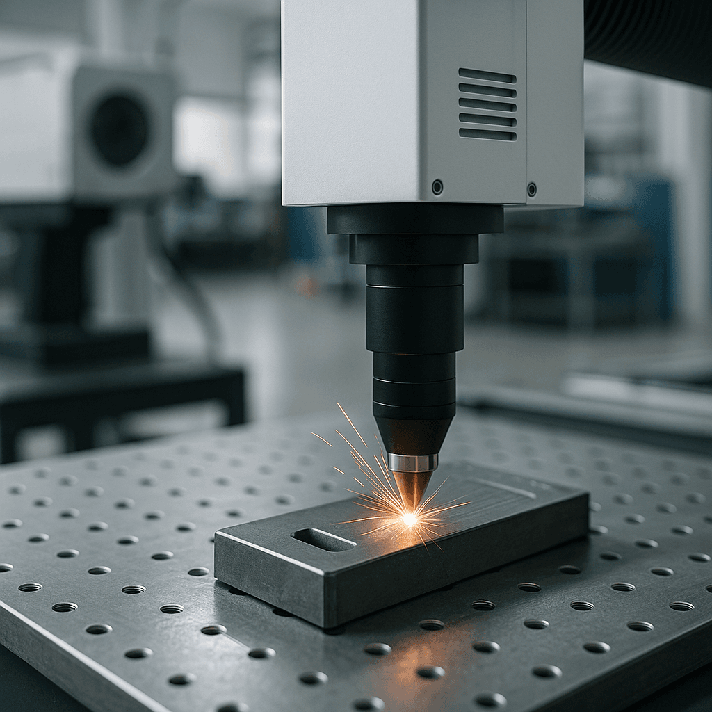 Photograph of Laser Engraving automation in a modern industrial facility