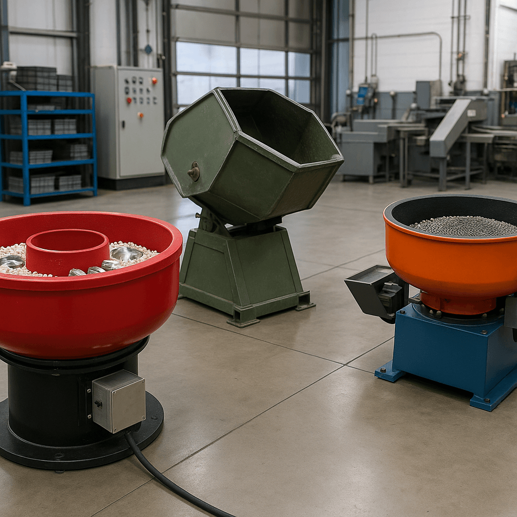 Photograph of Mass Finishing automation in a modern industrial facility
