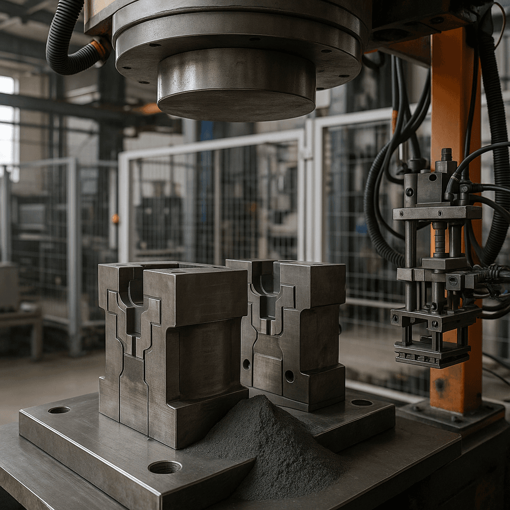 Photograph of Metal Molding automation in a modern industrial facility