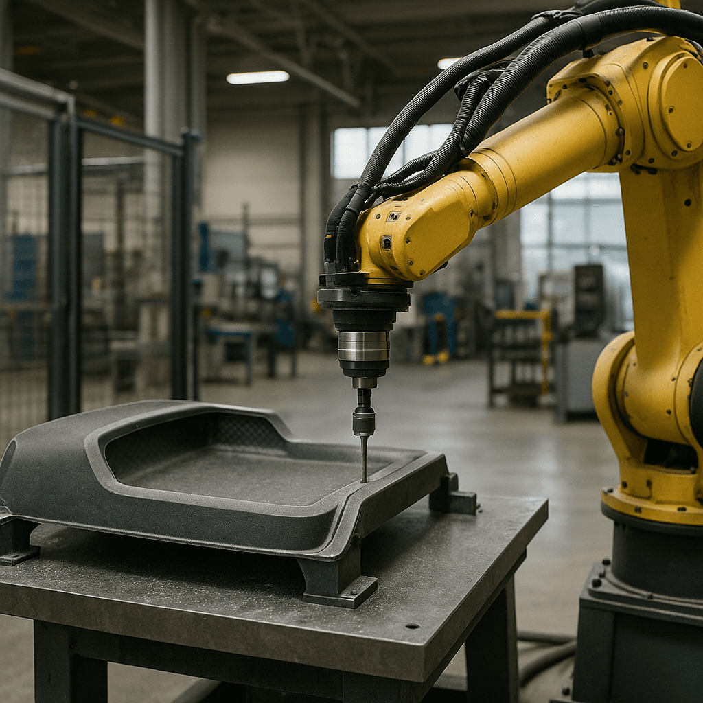 Photograph of Routing automation in a modern industrial facility