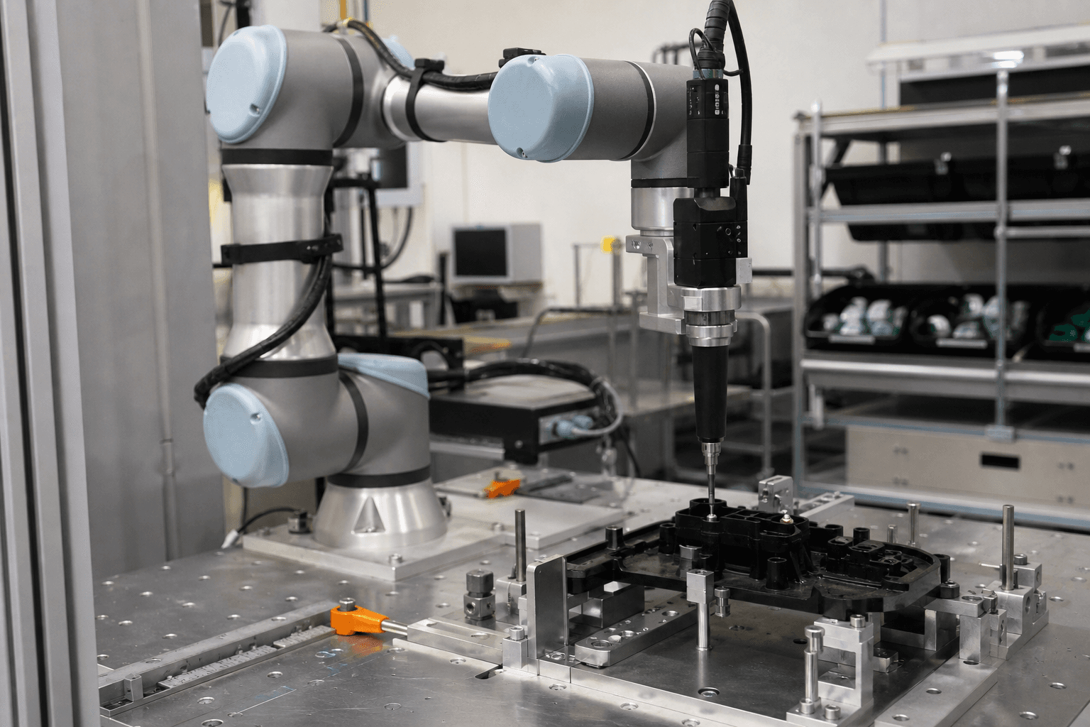 Photograph of Robotic Screwdriving & Fastening automation in a modern industrial facility