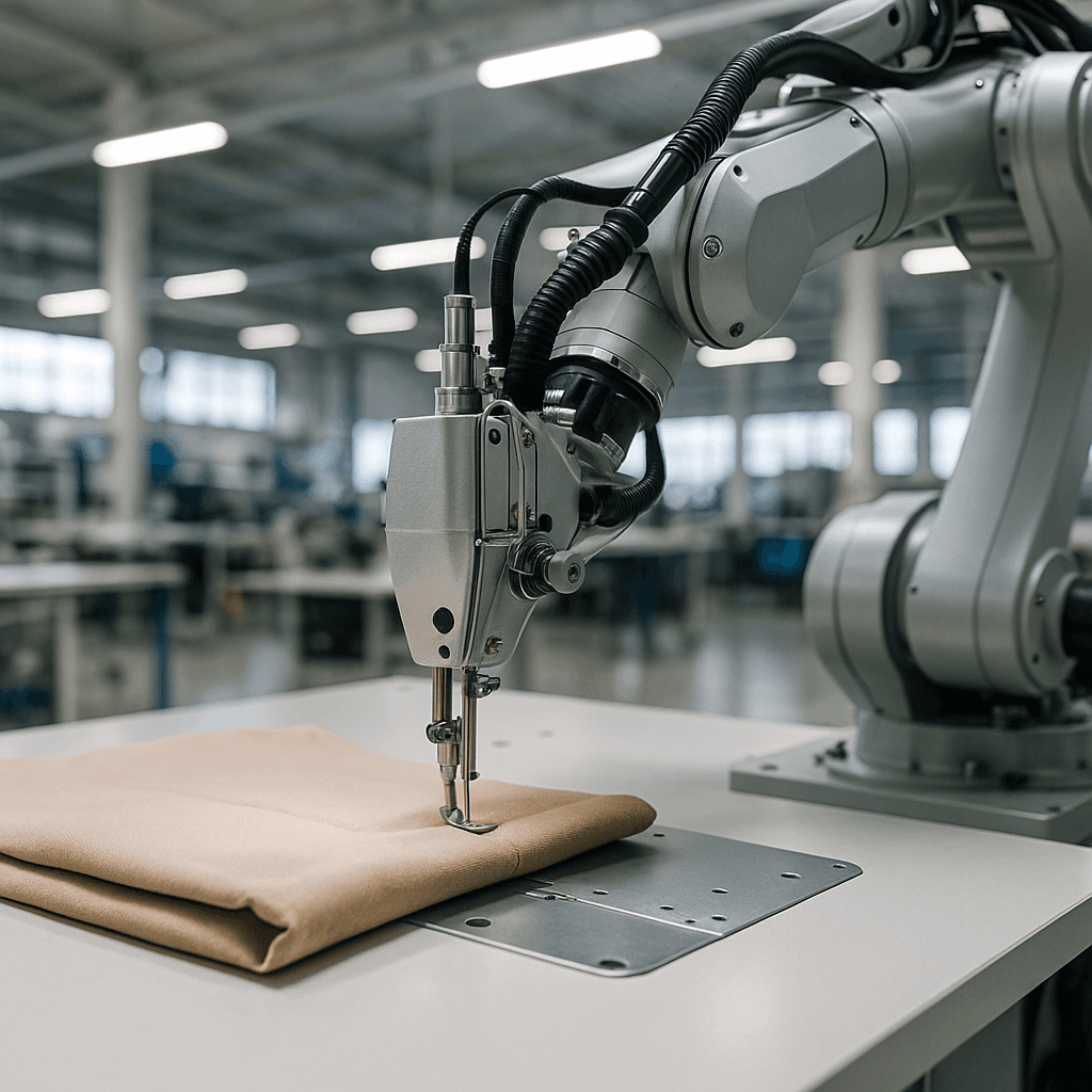 Photograph of Sewing & Stitching automation in a modern industrial facility