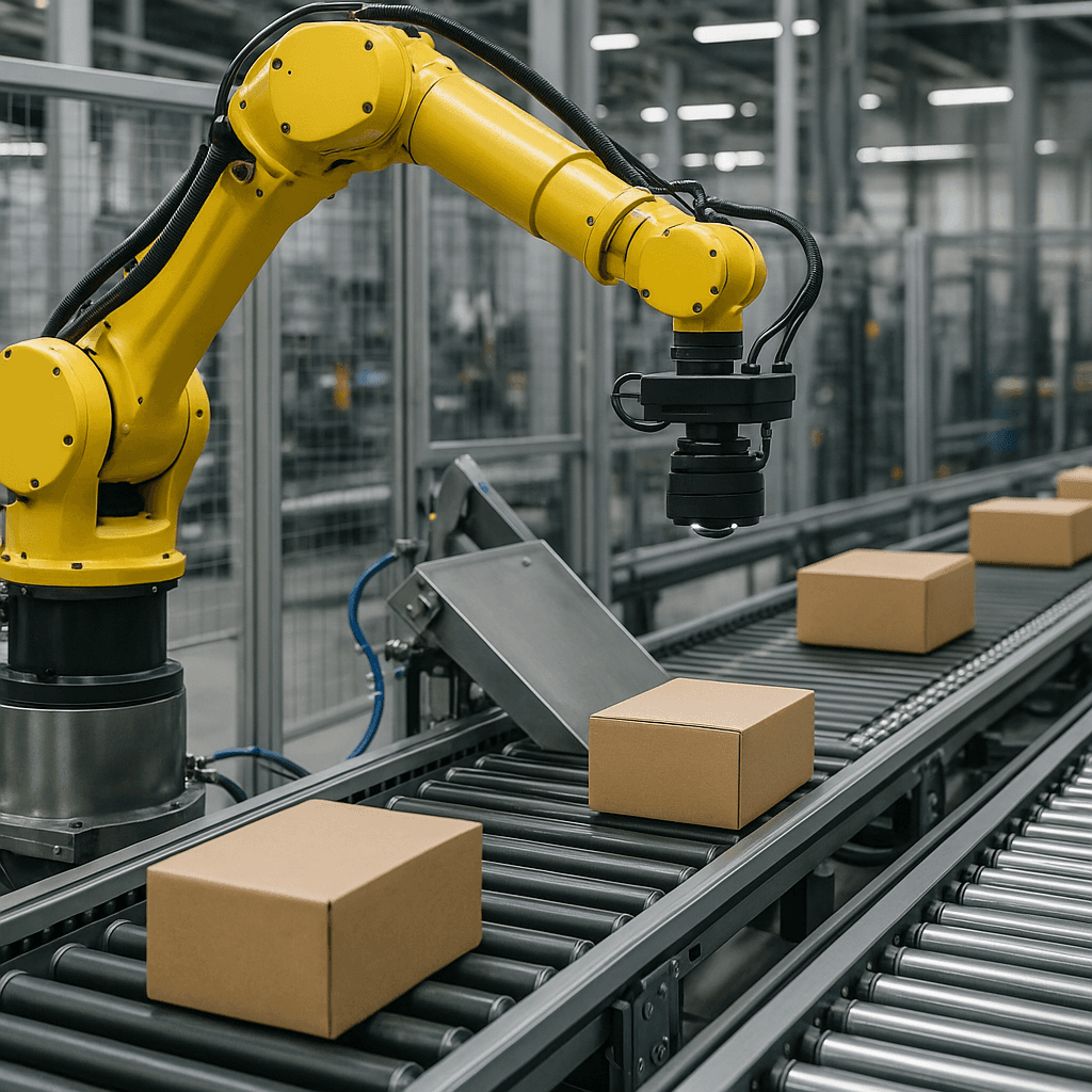 Photograph of Robotic Sorting & Quality Gates automation in a modern industrial facility