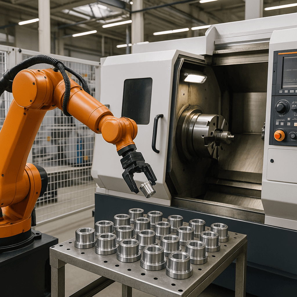 Photograph of Turning automation in a modern industrial facility