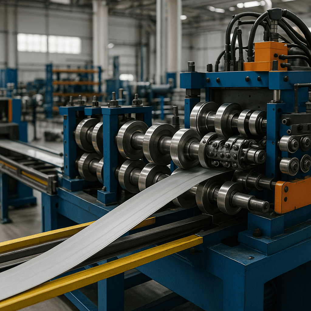 Photograph of Rolling automation in a modern industrial facility