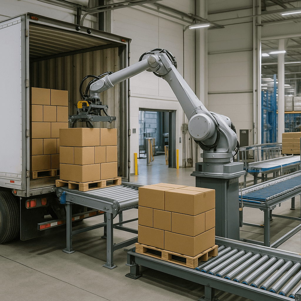 Photograph of Truck Loading & Unloading Automation automation in a modern industrial facility